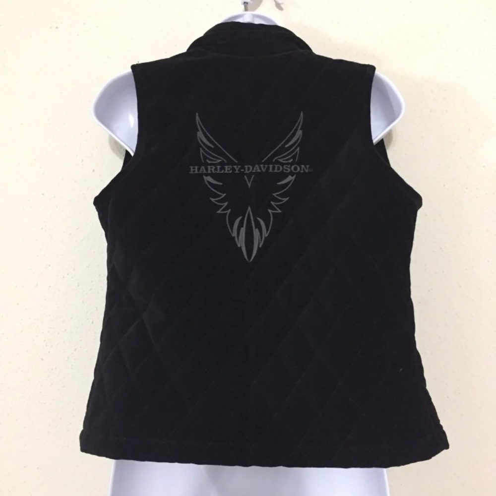 🦅 HARLEY DAVIDSON QUILTED VELVET VEST